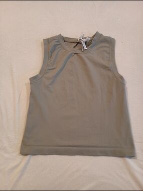 Athleta Soft Ribbed Tank Top Women's Size Large In Sage Green